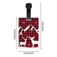 thumbnail image 4 of Luggage Tags for Suitcases, Christmas Buffalo Plaid Leather Bag Luggage Tags ID Label Tags Privacy Protection Travel Bag Labels, 4 of 6