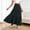 Dark Gray, variant on Gifts Dianli A Line Midi Skirt Elastic Waist Ruffled Ankle Length Wave Wrinkle Pleated Design Loose Fit Breathable Pull On Casual Everyday Travel Work To Weekend Maxi Skirt