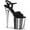 Black Patent/Silver Chrome, variant on Women's Pleaser Flamingo 809 Ankle Strap Platform Sandal