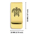 thumbnail image 2 of Stainless Steel Turtle Maori Symbol Classic Slim Money Clip Credit Card Holder, 2 of 2