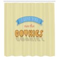 thumbnail image 3 of Ambesonne Love You More Shower Curtain, Vanilla Cookies, 69"Wx70"L, Multicolor, 3 of 3