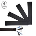 thumbnail image 1 of Manguito de gestión de cables, sistema de gestión de cables para TV/ordenador/entretenimiento en el hogar, organizador de cables flexible con funda para cables (50 cm/19,68 pulgadas, negro), 1 of 7