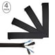 thumbnail image 1 of Manguito de gestión de cables, sistema de gestión de cables para TV/ordenador/entretenimiento en el hogar, organizador de cables flexible con funda para cables (50 cm/19,68 pulgadas, negro) Ormromra WFLD-246, 1 of 7