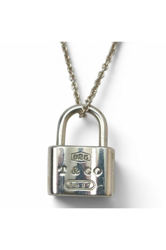 Pre-Owned Tiffany & Co. Necklace 1837 Lock Charm SV925 Silver Women's TIFFANY&Co.