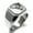 Silver, variant on Stainless Steel Celestial Satyr Goat Engraved Square Flat Top Biker Style Polished Ring