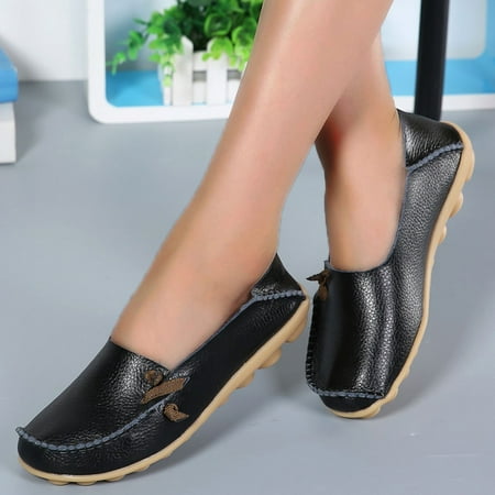Daznico Womens Loafers Comfort Flats Shoes Womens Breathable Lace Up Shoes Flats Casual Shoes Size 7.5