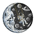 thumbnail image 7 of TEQUAN Universal Waterproof Spare Tire Cover, Dustproof Sun Protection Swing Moon Astronaut Skull Pattern Wheel Cover, 14 inch, 7 of 7