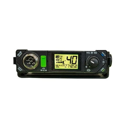 President BILLIII FCC 40 Channel Compact AM & FM CB Radio with P Channels, 7 Back Light Colors, Weather & Vox