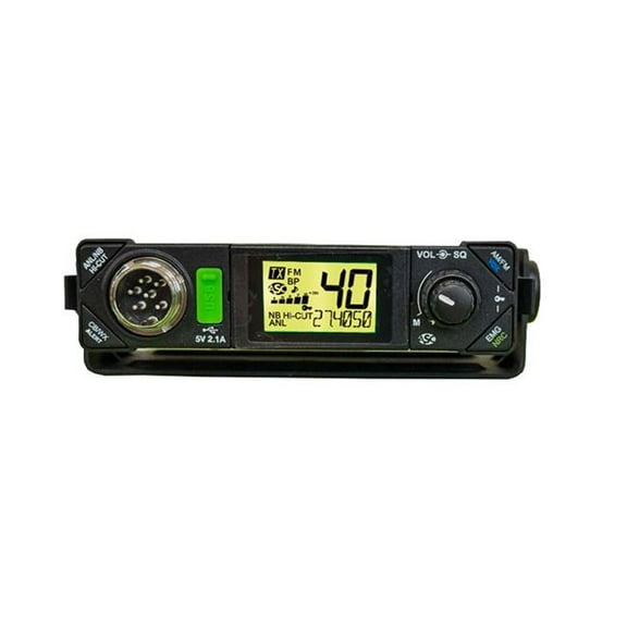 President BILLIII FCC 40 Channel Compact AM & FM CB Radio with P Channels, 7 Back Light Colors, Weather & Vox