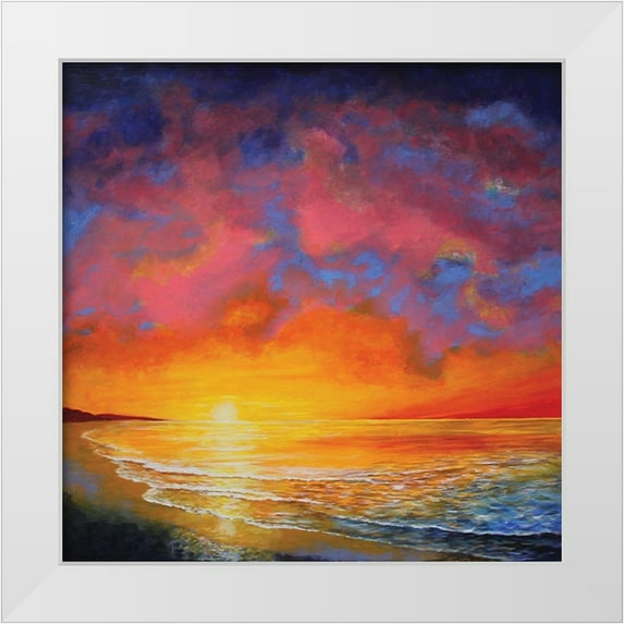 Francis, Sandra 12x12 White Modern Wood Framed Museum Art Print Titled - Vivid Sunset