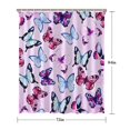 thumbnail image 5 of Pink Butterfly Pattern Shower Curtain 72"x84" ,Bathroom Decorative Shower Curtains Set with 12 Hooks,Modern Waterproof Washable Shower Curtain, 5 of 6