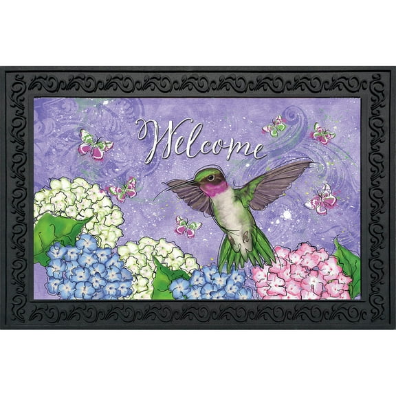 Briarwood Lane Hummingbird and Hydrangea Doormat