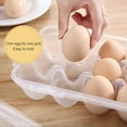 thumbnail image 7 of 18 Grids Transparent Egg Container With Lid Snap-On Egg Holder Tray Shockproof For Refrigerator Picnic Party Food Storage Box Egg Storage Crisper White, 7 of 7