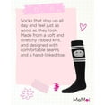 thumbnail image 7 of MeMoi  Athletic Smiley Cotton Blend Knee High Socks - Girls - Female, 12, Black, 7 of 7