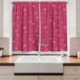 thumbnail image 2 of Ambesonne Winter Kitchen Curtains, Gentle Snow Feminine, 55"x39", Pink White, 2 of 3