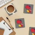 thumbnail image 6 of Xecao Dinosaur Super Hero Cartoon for MDF Cork Coaster 4 Pcs,Drink Coasters,Suit for House Warming Gifts New Home ,Coffee Table Decor-Square, 6 of 7