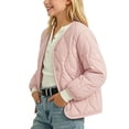 thumbnail image 3 of KyCheLot Boys Girls Button Jacket Crew Neck Solid Color Long Sleeve Clothes Kids Lightweight Travel Winter Coats, 3 of 6