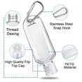 thumbnail image 4 of Under 10 Hooks 10pcs Travel Plastic Clear Keychain Bottles Leakproof Empty Containers 50ML, 4 of 9