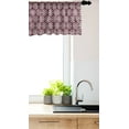 thumbnail image 3 of Ambesonne Orient Window Valance, Boho Middle Eastern Mandala Geometric Moroccan Classic Traditional Grid Pattern, Curtain Valance for Kitchen Bedroom Decor with Rod Pocket, 54" X 12", Maroon White, 3 of 3