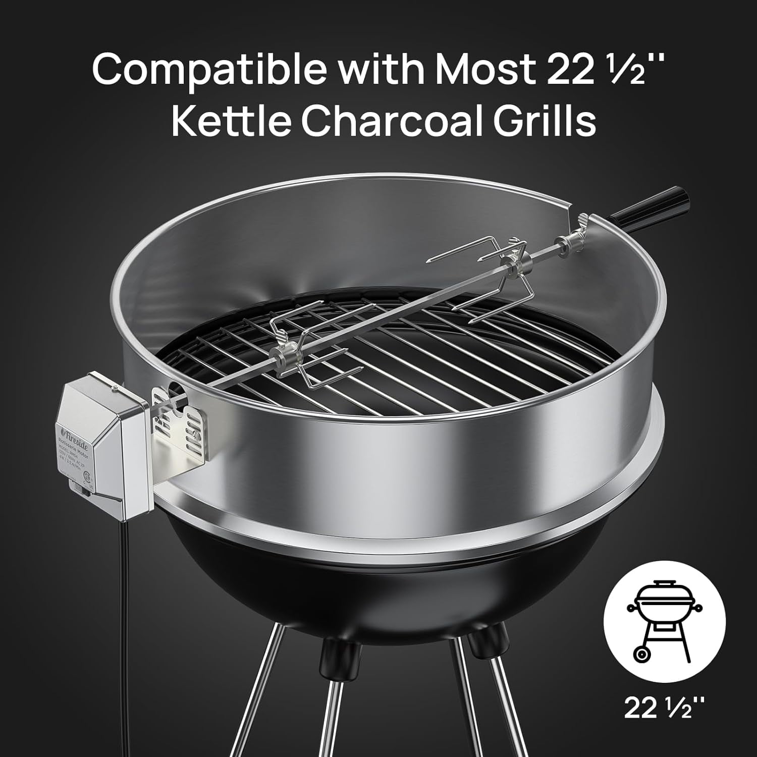 Weber Rotisserie Motor Lowes Weber Charcoal 21-in Steel Grill