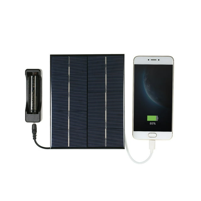 Panel solar de 3.5W 5V, panel de carga solar / batería recargable recargable 18650 Tomshoo 3,5 W 5 V