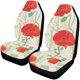 thumbnail image 1 of ABPHQTO Juego de 2 fundas para asientos de coche Poppy, protector universal para asientos delanteros de coche, apto para coche, SUV, sedán, camión, 1 of 3