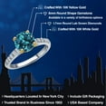 thumbnail image 2 of Gem Stone King 10K Two Tone Gold London Blue Topaz and Lab Grown Diamond Engagement Ring for Women | 2.70 Cttw | Round 8MM | Gemstone November Birthstone | Size 8, 2 of 6