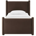 thumbnail image 4 of Platform Bed Frame, Twin, Brown, Velvet, Hotel Bedroom, Modern Contemporary, HB38138, 4 of 5