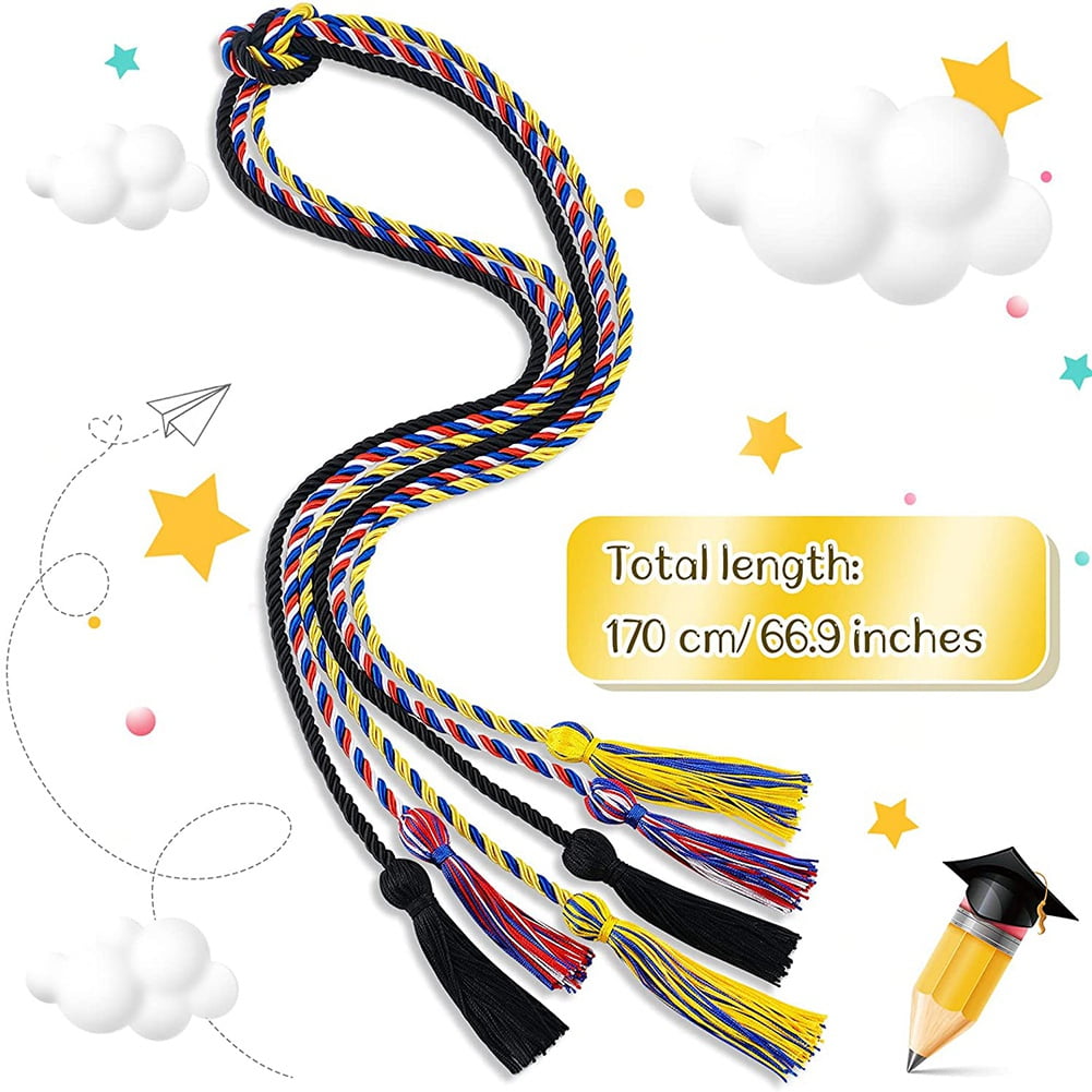 6Pcs Graduation Cord Strap Honor Cord Graduation Ceremony Long Fringe for Graduation Photo Party