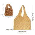 thumbnail image 2 of Bomd Reusable Shrink Grocery Bags, Colorful Flower Pattern Shopping Tote Bag, Portable Eco Handbag Multifunctional Storage Bag for Groceries Travel Beach Outdoor Daily Use Yellow, 2 of 6