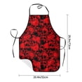 thumbnail image 4 of Fuzoiu Red Skulls 3 Print Waterproof Apron, Kitchen Apron for Women Men Chef, Apron for Christmas Dinner Party Cooking Baking Crafting House Cleaning Kitchen, 4 of 7