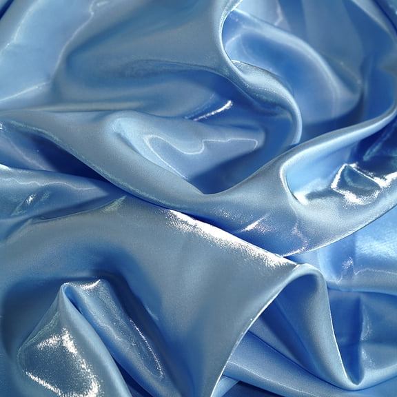 Namzi Water Gloss Fabric,Smooth and Shiny Satin Fabric,for Wedding Dress,Formal Wear,Stage Costume,Home Decoration,39.37*59.06in,Light Blue A