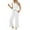 White, variant on BiZtdJrK Summer Work Outfits for Women V Neck Sleeveless Tops and Drawstring Pants Casual Sets Comfy Travel Vacation 2 Piece Set with Pockets Pink S