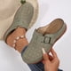thumbnail image 5 of WILLBEST Sandalias Para Mujer, De Verano, Lisas, Informales, Con Punta Abierta, Cuñas, Cómodas, Para Playa, Sandalias, Zapatillas 1089, 5 of 7