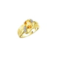 thumbnail image 3 of RYLOS Bagues pour Femmes Bague en Argent Plaquée Or 14K Pierre Précieuse Ovale 9X7MM et Diamants Design Classique Novembre Citrine Bijoux pour Femmes Taille 5, 3 of 7