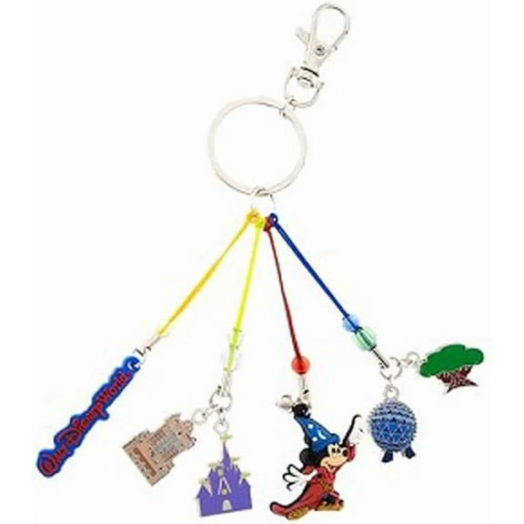 Disney Parks Sorcerer Mickey Four Parks Icon Charm keychain