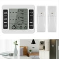thumbnail image 2 of 1Set Wireless Freezer Thermometer 2 Remote Sensors Alarm Low Temperature Refrigerator Thermometer Clock,1 x Freezer Thermometer 2 x Remote Sensor,White, 2 of 8