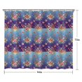 thumbnail image 5 of Pioneer Flower Floral Print Pattern Shower Curtain 84"x72", Bathroom Decorative Shower Curtain Set with 12 Hooks, Waterproof Washable, 5 of 6