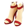 thumbnail image 1 of Sandalias de con Correa de Tobillo a La Moda de 1/6 para Mujer rojo Sunnimix tacones altos femeninos, 1 of 7