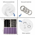 thumbnail image 4 of Purple Black Shower Curtain, Waterproof Shower Curtains for Bathroom, Farmhouse Striped Modern Abstract Art Washable Fabric Bathtub Curtain Set Bath Decor with 12 Hooks Stall 36"x72", 4 of 8