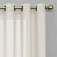 thumbnail image 3 of Eclipse Liberty Light Filtering Window Curtain 52 Inches Wide x 108 Inches Long, Single Window Curtain Panel, Grommet, Ivory, 3 of 7