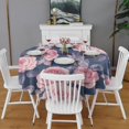 thumbnail image 2 of Pioneer Flower Floral Print Pattern Round Tablecloth 60"x60",Wrinkle Wipeable Table Cloth for Kitchen Dining Room Picnic Patio Party, 2 of 6
