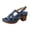 Blue, variant on Rokment Womens Platform Strappy Dressy Sandals Beach Vintage Casual Flower Leather Openwork Chunky Block High Heels Orthopedic Slingback Comfortable Walking Summer Shoes for Ladies 2026 Beige Size 6