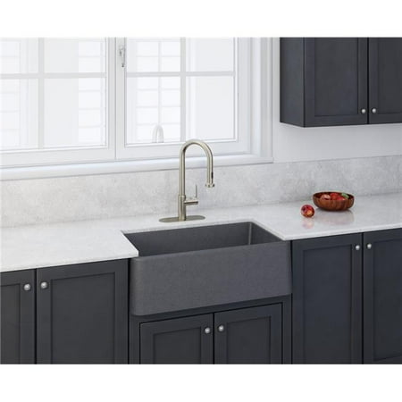 

33 x 19 in. Apron Kitchen Sink - Titanium Grey Metallic