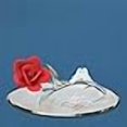 thumbnail image 3 of Glass Baron Figurine Rose Rouge avec Colombes, "Je t'Aime", 3 of 4