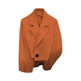 thumbnail image 4 of Guluxicc Women's Cropped Blazers Collared Button Closure Long Sleeve Dress Jackets for Everyday Wear Summer Casual Outfits, 4 of 4