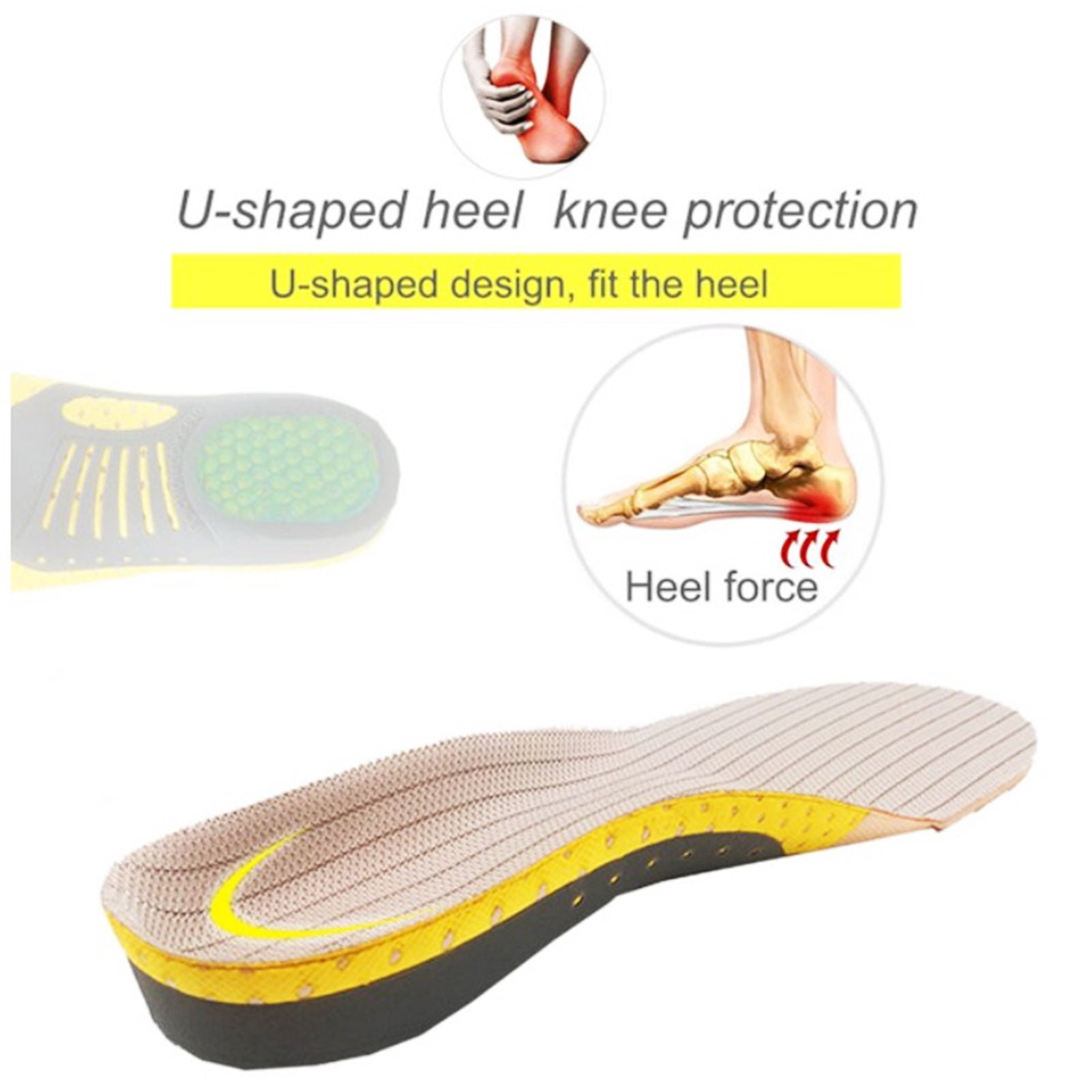  iFitna Plantar Fasciitis High Arch Support Insoles for Men  Women Orthotic Shoe Inserts Relief Feet Pain Flat Feet : Health & Household