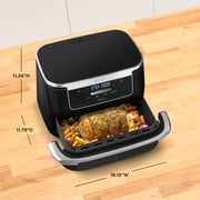 Ninja Foodi 4-in-1 Air Fryer, 7-Qt MegaZone FlexBasket, 4 Functions, Smart Finish Cook 2 Foods 2 Ways, Air Fry, Roast, DZ070 Black