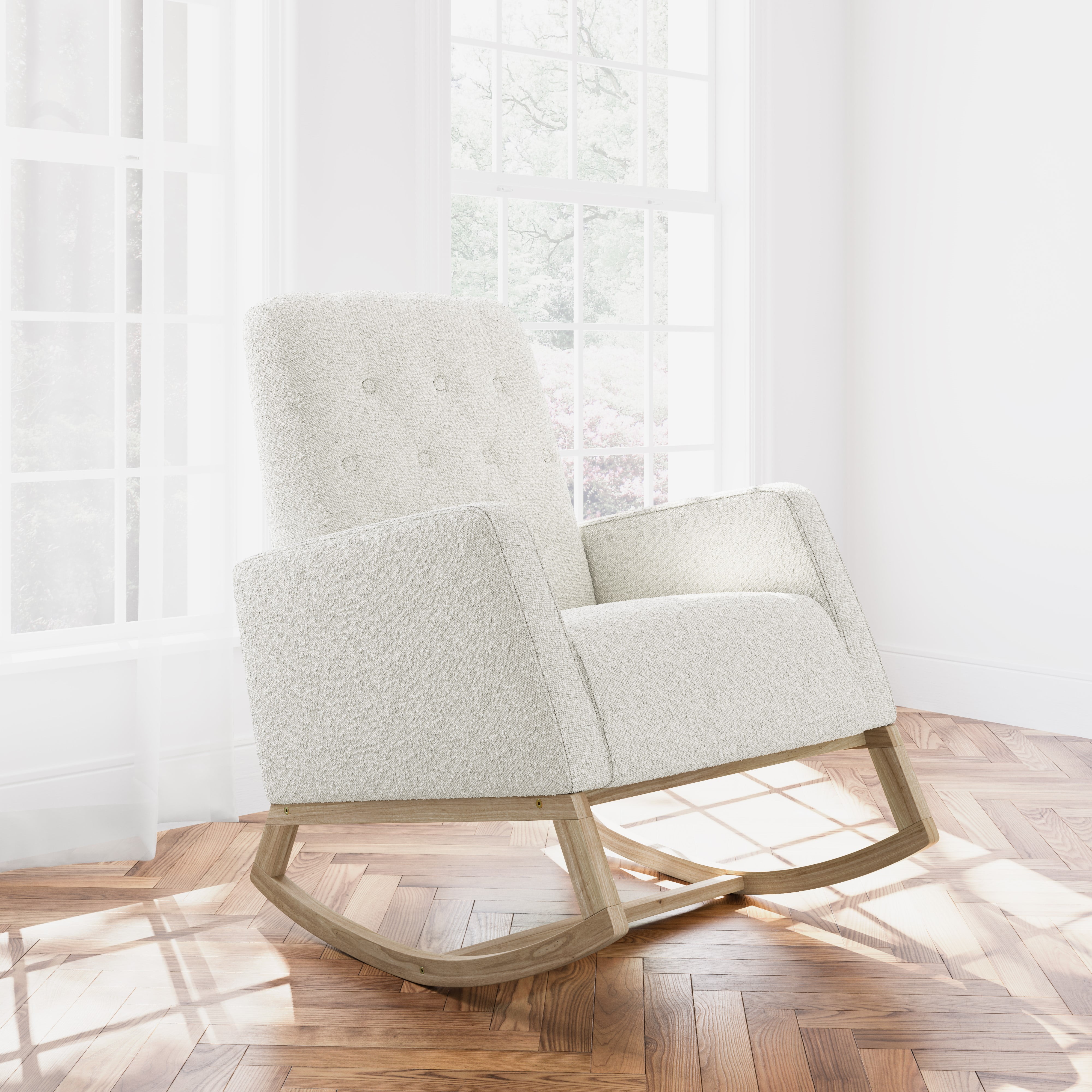 Storkcraft Northern Lights Infant Rocking Chair, Natural/Ivory Boucle