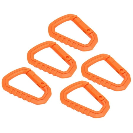 YLSHRF 5pcs/Set Plastic Outdoor Carabiner D-Ring Snap Lock Key Chain Hook Buckle Bag, D-Ring Key Chain, D-Ring Hook